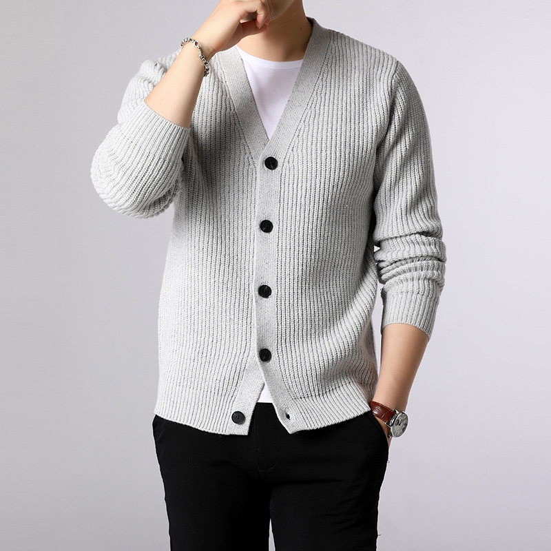 Sweaters & Cardigans | Textured V-Neck Cardigan With Wool  – Mens Clothing Mens