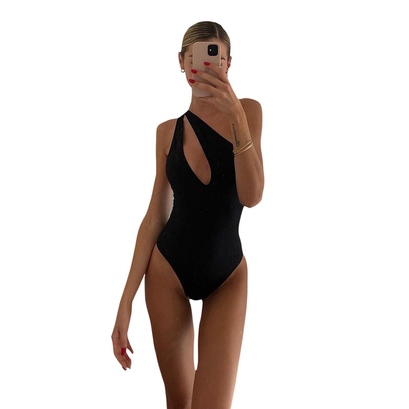 Swimwear & Beachwear | One Shoulder Cut Out Swimsuit  – Womens Clothing Swimwear & Beachwear