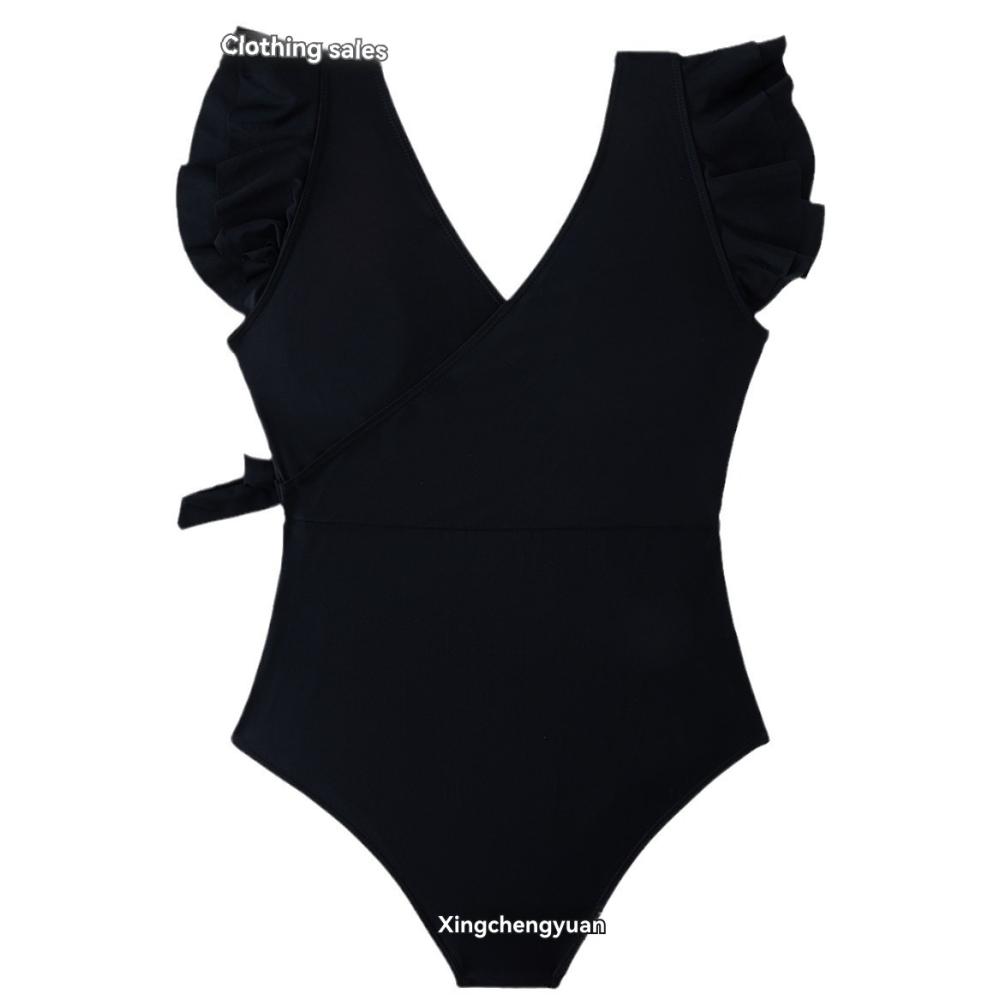 Swimwear & Beachwear | Padded Ruffle Plunge V-Neck Swimsuit  – Womens Clothing Swimwear & Beachwear