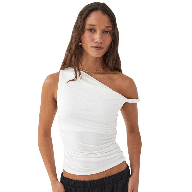 Tops | Pure Cotton One Shoulder Top  – Womens Clothing Tops