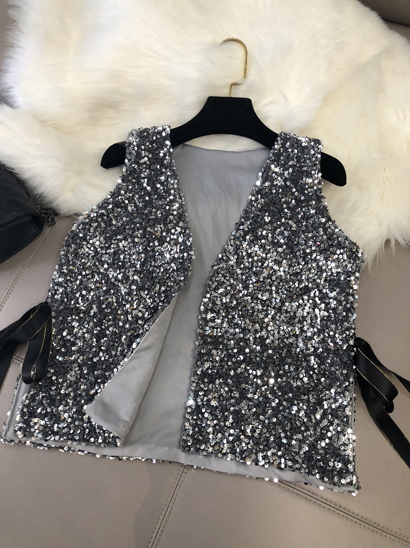 Tops | Sequin Vest  – Womens Clothing Tops