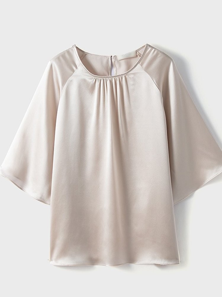 Tops | Shimmer Gathered Neck Top  – Womens Clothing Tops