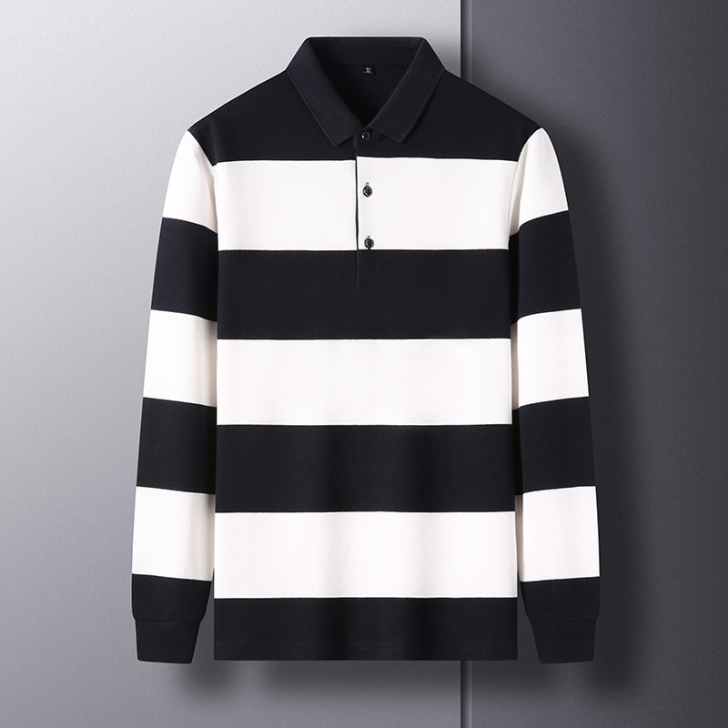 Tops | Striped Collared Long Sleeve Rugby Top  – Womens Clothing Tops