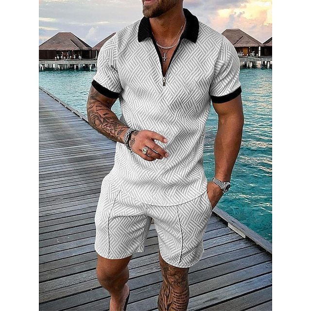 Tops, T-Shirts & Polos | Cotton Modal Zip Up Knitted Polo Shirt  – Mens Clothing Mens