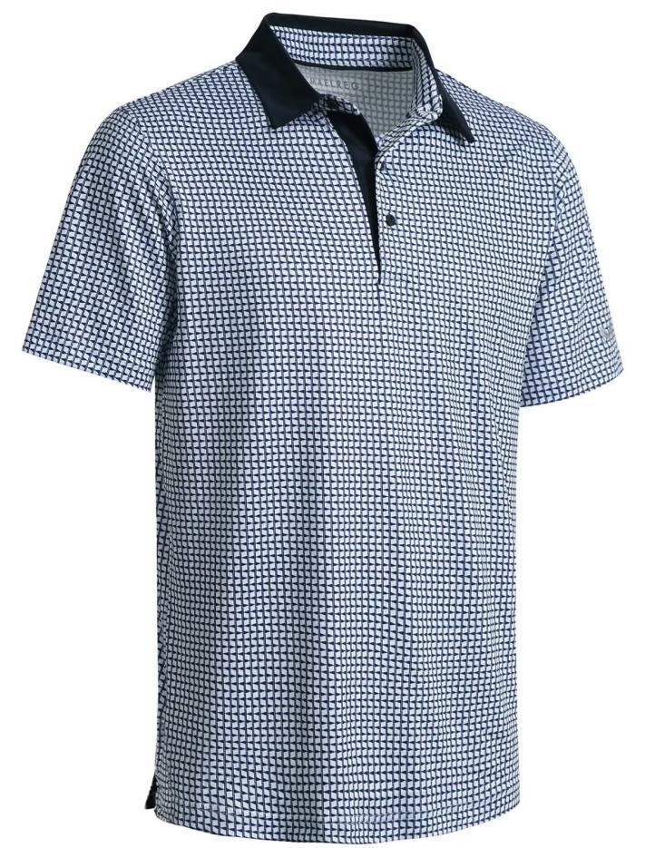 Tops, T-Shirts & Polos | Cotton Rich Geometric Half Zip Polo Shirt  – Mens Clothing Mens