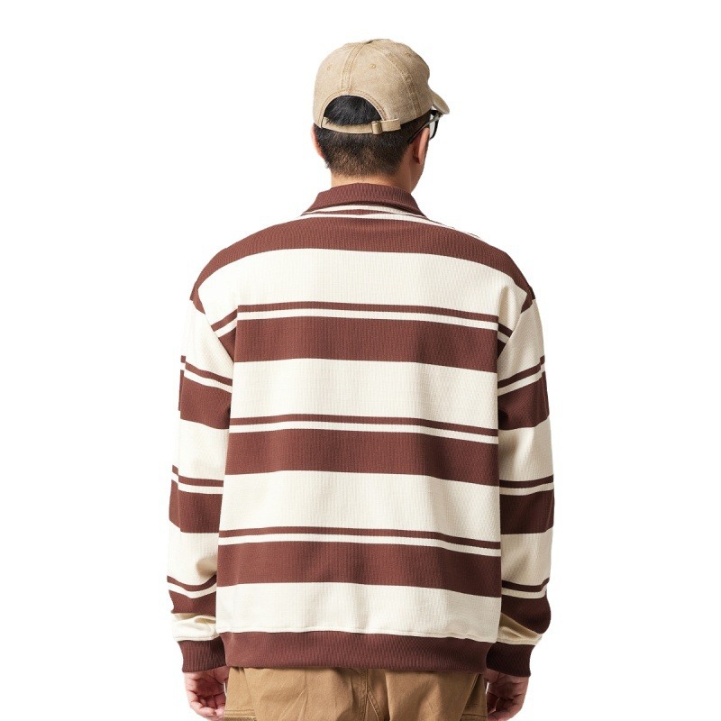 Tops, T-Shirts & Polos | Pure Cotton Striped Rugby Shirt  – Mens Clothing Mens