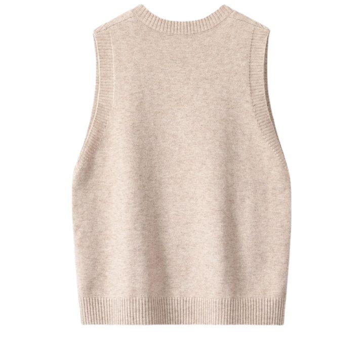 Tops | Textured Crew Neck Knitted Vest  – Womens Clothing Tops